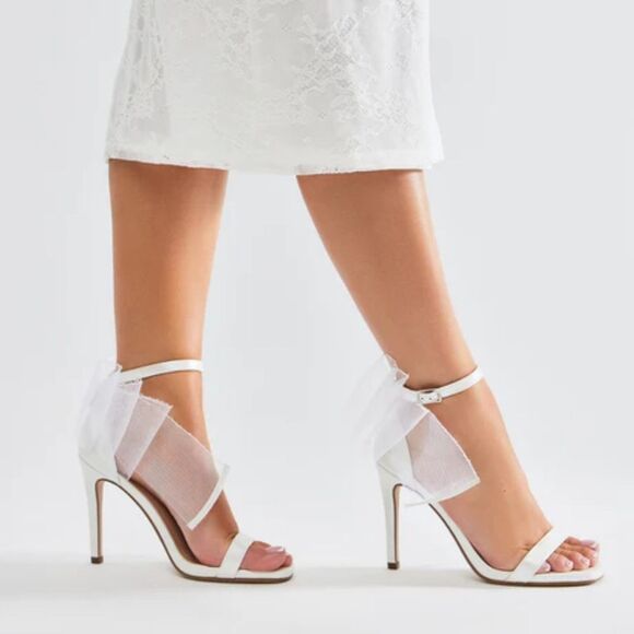 SODA ELEGANT STILETTO STRAPPY HEEL  with BOW SANDAL - Picture 9 of 16